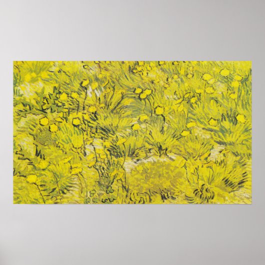 ヴィンセント・ヴァン・ゴッホの黄色い花の草原 ポスター (正面)