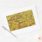 ヴィンセント・ヴァン・ゴッホの黄色い花畑 長方形シール (封筒)