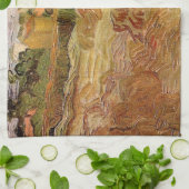 ヴィンセント・ヴァン・ゴッホの「アウヴェールと麦畑」 キッチンタオル (折り畳み)