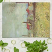 ヴィンセント・ヴァン・ゴッホの「アスニエール工場」 キッチンタオル (折り畳み)