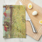 ヴィンセント・ヴァン・ゴッホの「アスニエール工場」 キッチンタオル (四つ折り)