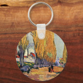 ヴィンセント・ヴァン・ゴッホの「アリスカン墓地」 キーホルダー (正面)