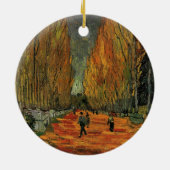 ヴィンセント・ヴァン・ゴッホの「アリスキャンプの墓地」 セラミックオーナメント (裏面)