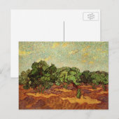 ヴィンセント・ヴァン・ゴッホの『オリーブの森、淡い青い空』 ポストカード (正面/裏面)