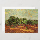 ヴィンセント・ヴァン・ゴッホの『オリーブの森、淡い青い空』 招待状 (正面/裏面)