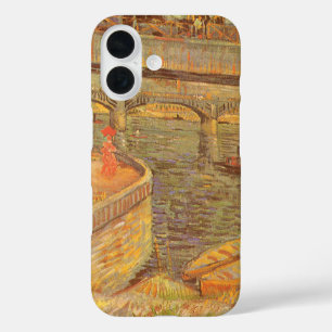 ヴィンセント・ヴァン・ゴッホの「セーヌ川の橋、アスニエール」 iPhone 16ケース