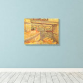 ヴィンセント・ヴァン・ゴッホの《セーヌ川の橋、アニエール》 キャンバスプリント (インサイチュ (ウッドフロア))