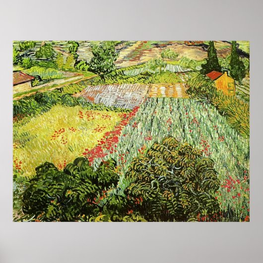 ヴィンセント・ヴァン・ゴッホの「ポピーの畑」（1889年） ポスター (正面)
