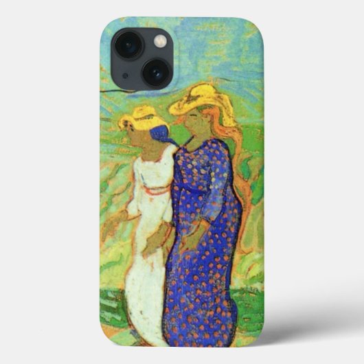 ヴィンセント・ヴァン・ゴッホの「二人の女性が野を横切る」 Case-Mate iPhoneケース (裏面)