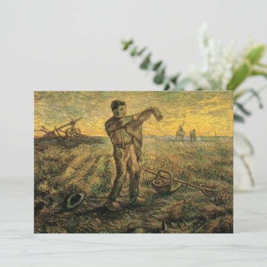 ヴィンセント・ヴァン・ゴッホの『夕方 - 一日の終わり』 招待状 (スタンド正面)