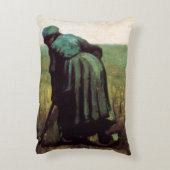 ヴィンセント・ヴァン・ゴッホの『掘る農婦』 アクセントクッション (裏面(縦))