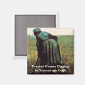 ヴィンセント・ヴァン・ゴッホの『掘る農婦』 マグネット (正面/裏面)