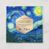 ヴィンセント・ヴァン・ゴッホの『星の夜』 スクエア名刺 (裏面)
