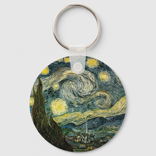 ヴィンセント・ヴァン・ゴッホの『星月夜』(1889) キーホルダー (正面)