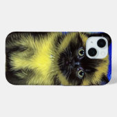 ヴィンセント・ヴァン・ゴッホの『星降る夜』シャム猫 Case-Mate iPhoneケース (裏面 (横))