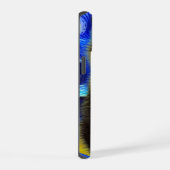 ヴィンセント・ヴァン・ゴッホの『星降る夜』シャム猫 iPhone 15ケース (右側面)