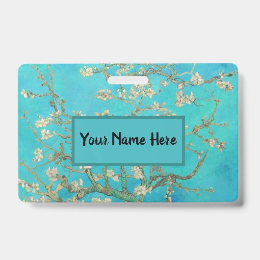 ヴィンセント・ヴァン・ゴッホの「桜の花」 バッジ (正面)