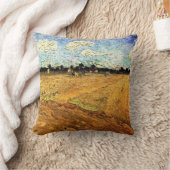 ヴィンセント・ヴァン・ゴッホの「畑の溝」 クッション (ブランケット)