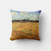 ヴィンセント・ヴァン・ゴッホの「畑の溝」 クッション (正面)