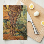 ヴィンセント・ヴァン・ゴッホの『良きサマリア人』 キッチンタオル (四つ折り)