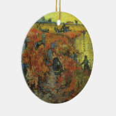 ヴィンセント・ヴァン・ゴッホの『赤いぶどう畑』、ヴィンテージ ファインアート セラミックオーナメント (右)