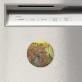 ヴィンセント・ヴァン・ゴッホの『赤いぶどう畑』、ヴィンテージ ファインアート マグネット (インサイチュ (食洗機))