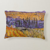ヴィンセント・ヴァン・ゴッホの「雨のオーベルンの風景」 アクセントクッション (裏面)