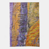 ヴィンセント・ヴァン・ゴッホの「雨のオーベルンの風景」 キッチンタオル (縦)