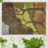 ヴィンセント・ヴァン・ゴッホの「風景、木々、人物」 キッチンタオル (折り畳み)