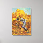 ヴィンセント・ヴァン・ゴッホの『麦束を縛る人』（ミレー作の模作） キャンバスプリント (正面)