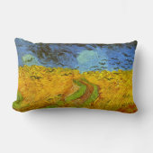 ヴィンセント・ヴァン・ゴッホの「麦畑と黒いカラス」 ランバークッション (正面)