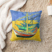 ヴィンセント・ヴァン・ゴッホボートSaintes-Marie watercol クッション (ブランケット)