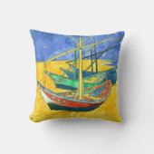 ヴィンセント・ヴァン・ゴッホボートSaintes-Marie watercol クッション (正面)