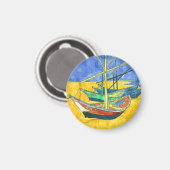 ヴィンセント・ヴァン・ゴッホボートSaintes-Marie watercol マグネット (正面/裏面)