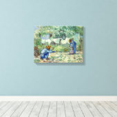 ヴィンセント・ヴァン・ゴッホミレットの後の最初のステップ キャンバスプリント (インサイチュ (ウッドフロア))