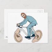 ヴィンセント・ヴァン・ゴッホ切り耳の付いた自転車離れ乗り ポストカード (正面/裏面)