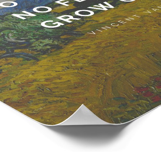 ヴィンセント・ヴァン・ゴッホ引用文 – ノーマリティは舗装された道路 ポスター (角)