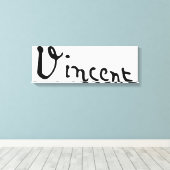 ヴィンセント・ヴァン・ゴッホ署名 キャンバスプリント (インサイチュ (ウッドフロア))