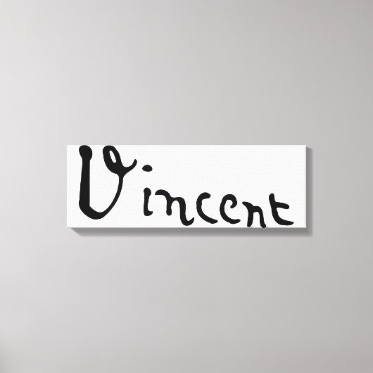 ヴィンセント・ヴァン・ゴッホ署名 キャンバスプリント (正面)