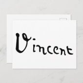 ヴィンセント・ヴァン・ゴッホ署名 ポストカード (正面/裏面)