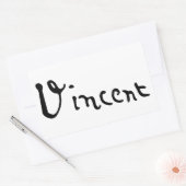 ヴィンセント・ヴァン・ゴッホ署名 長方形シール (封筒)