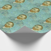 ヴィンセント・ヴァン・ゴッホ自己ポートレートブルー ラッピングペーパー (角)