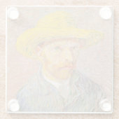 ヴィンセント・ヴァン・ゴッホ自画像絵を描画家 ガラスコースター (裏面)