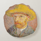 ヴィンセント・ヴァン・ゴッホ自画像絵を描画家 ラウンドクッション (裏面)
