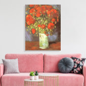 ヴィンセント・ヴァン・ゴッホ赤いケシの生け花瓶 キャンバスプリント (インサイチュ (リビング))