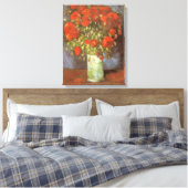 ヴィンセント・ヴァン・ゴッホ赤いケシの生け花瓶 キャンバスプリント (インサイチュ (寝室))