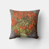 ヴィンセント・ヴァン・ゴッホ赤いケシの生け花瓶 クッション (裏面)