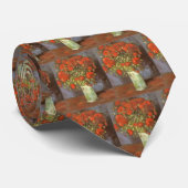 ヴィンセント・ヴァン・ゴッホ赤いケシの生け花瓶 ネクタイ (ロール)