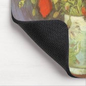 ヴィンセント・ヴァン・ゴッホ赤いケシの生け花瓶 マウスパッド (コーナー)