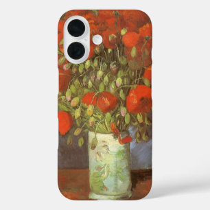 ヴィンセント・ヴァン・ゴッホ赤いケシの生け花瓶 iPhone 16ケース